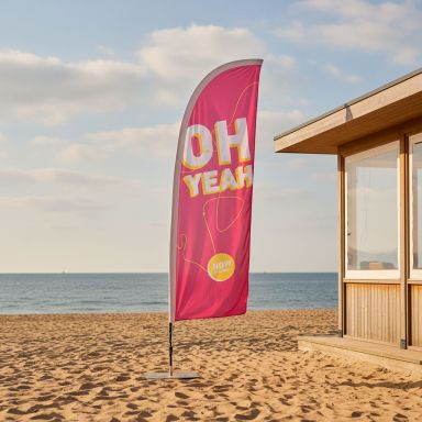 Beachflag recht witte band